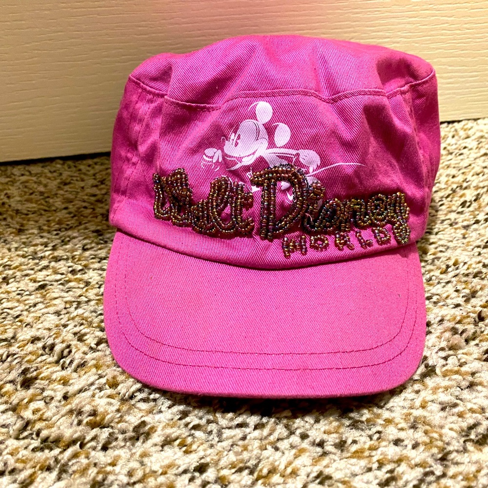 Walt Disney World Parks Sequin Pink Short Brim Hat